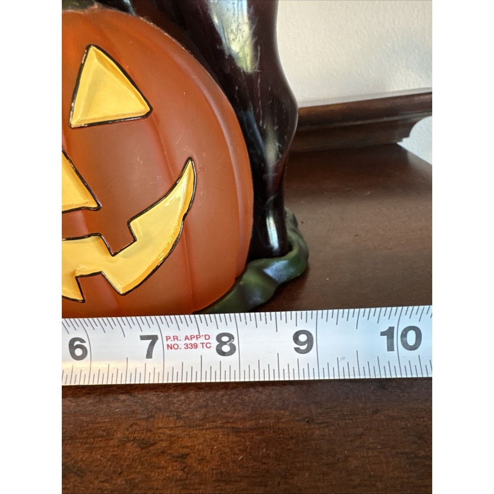 Dept 56 Black Cat With Pumpkin Halloween Light - Picture 10 of 16